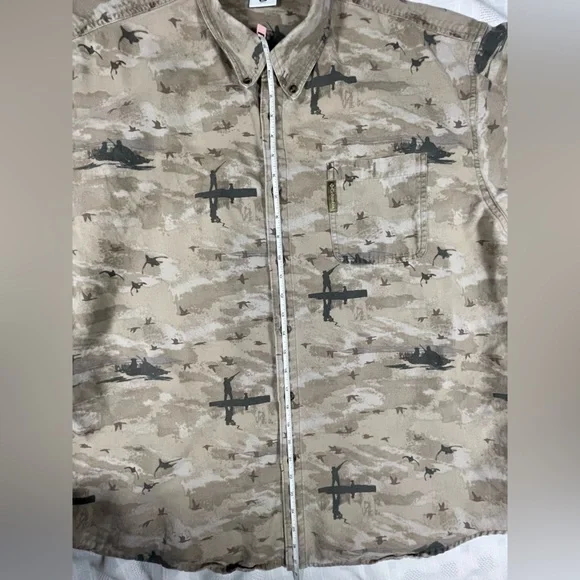 Columbia Men’s XL River Lodge Camo Shirt Hunting Fishing Outdoor Button Up - Picture 5 of 15